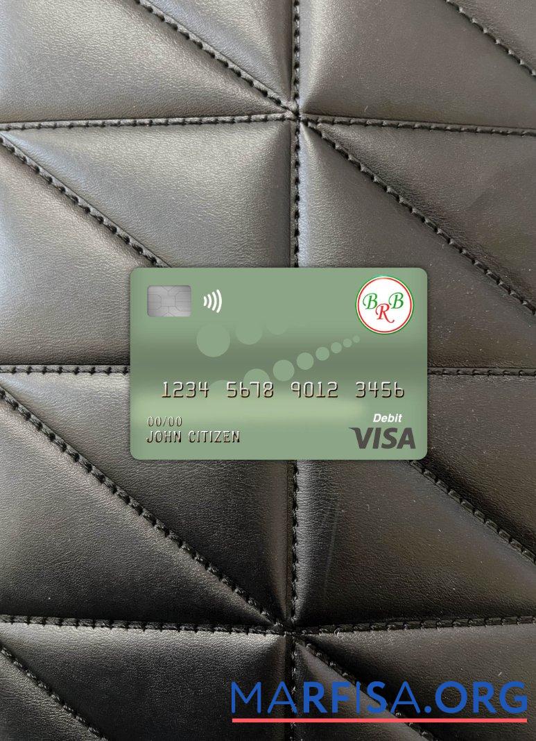 Downloadable Burundi bank of the republic of burundi visa debit card photolook front example
